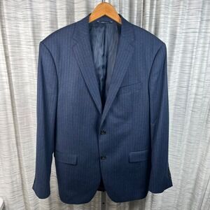Ralph Lauren Men's Navy Pinstripe Wool Blazer Suit Jacket 44REG EUC